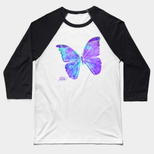 Purple Butterfly Baseball T-Shirt